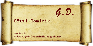 Göttl Dominik névjegykártya